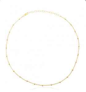 Gold Choker Ball Necklace