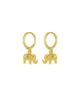 Elephant Gold Earrings