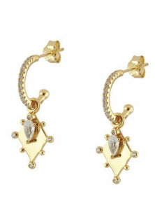 Rhombus Gold Earrings