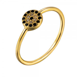 Round Zirconia Gold Ring