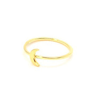 Gold moon ring