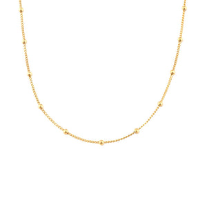 Gold Choker Ball Necklace
