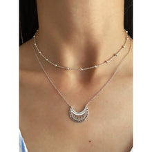 Load image into Gallery viewer, Silver Ball Choker Necklace
